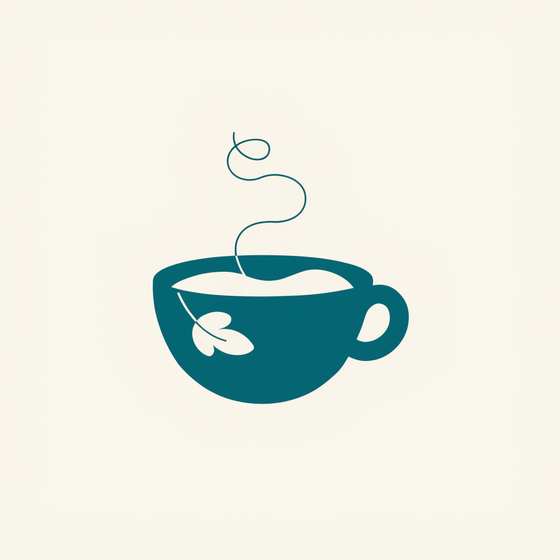 Logo de taza de café en estilo ilustración plana